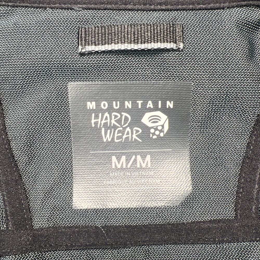 Mountain Hardware Mens Ozonic Stretch Rain Jacket Medium Black Hooded Soft Shell - Picture 12 of 15